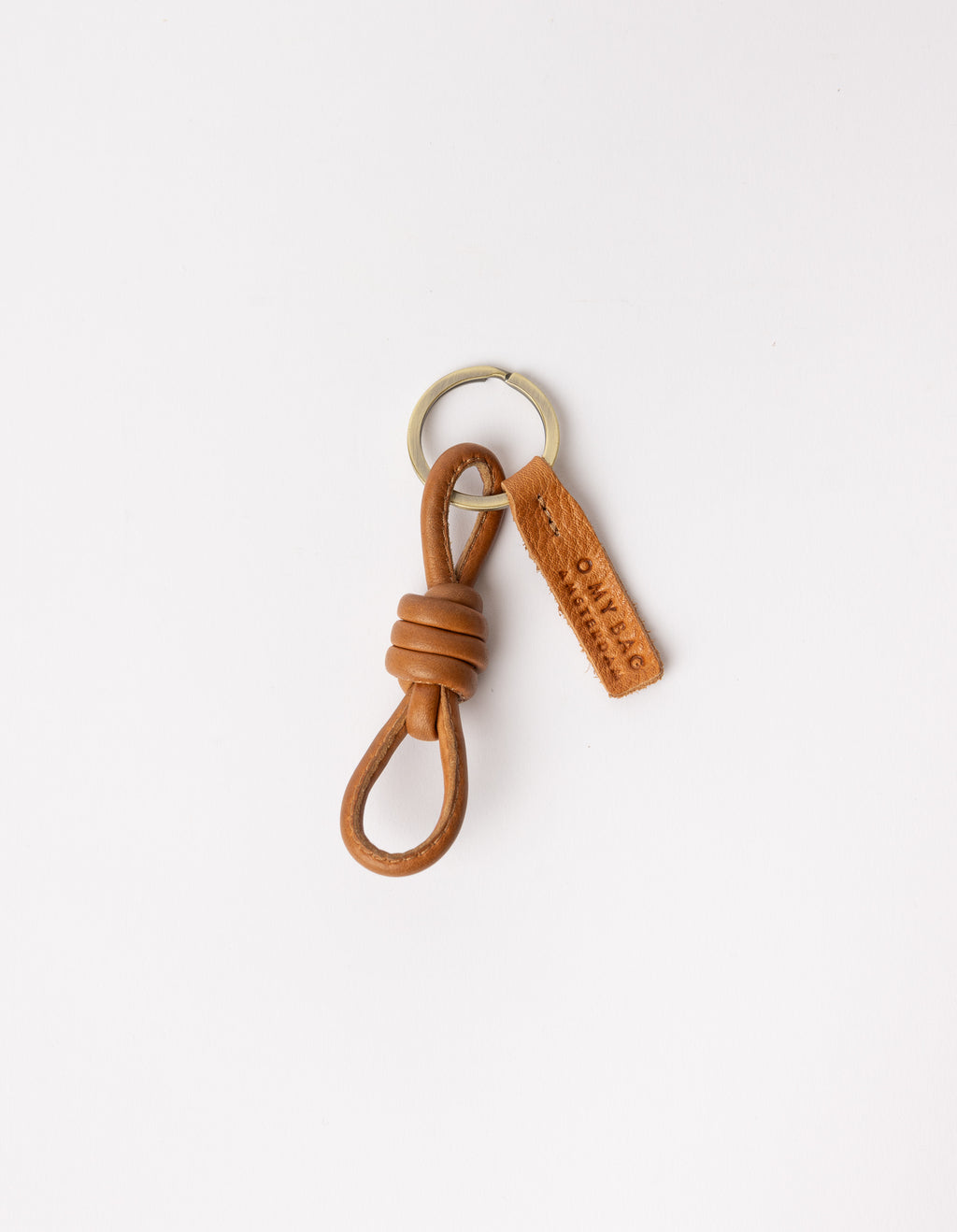Knotted Keychain - Wild Oak Soft Grain Leather