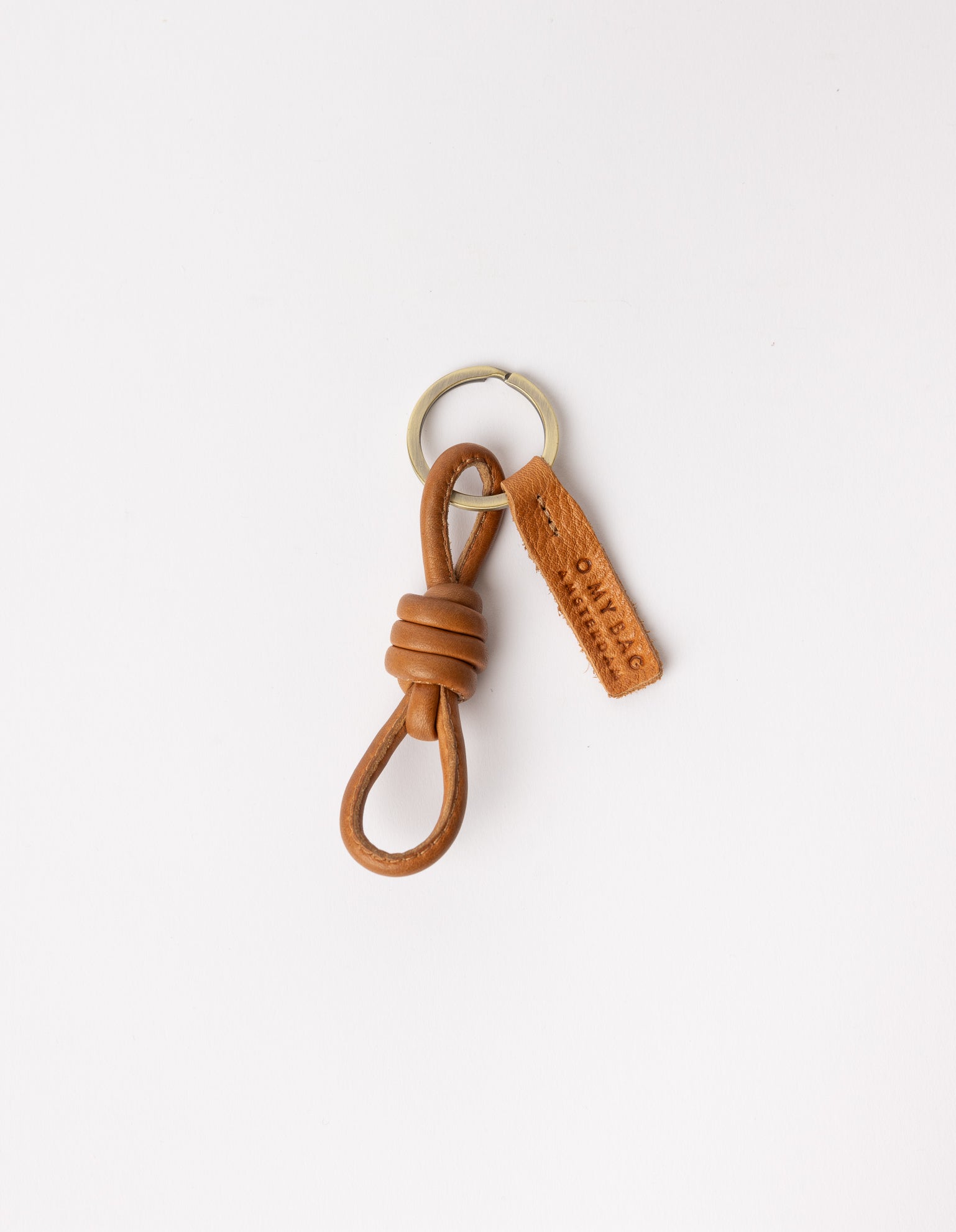 Knotted Keychain - Wild Oak Soft Grain Leather