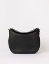 Front product image of Sienna black soft grain leather crossbody bag