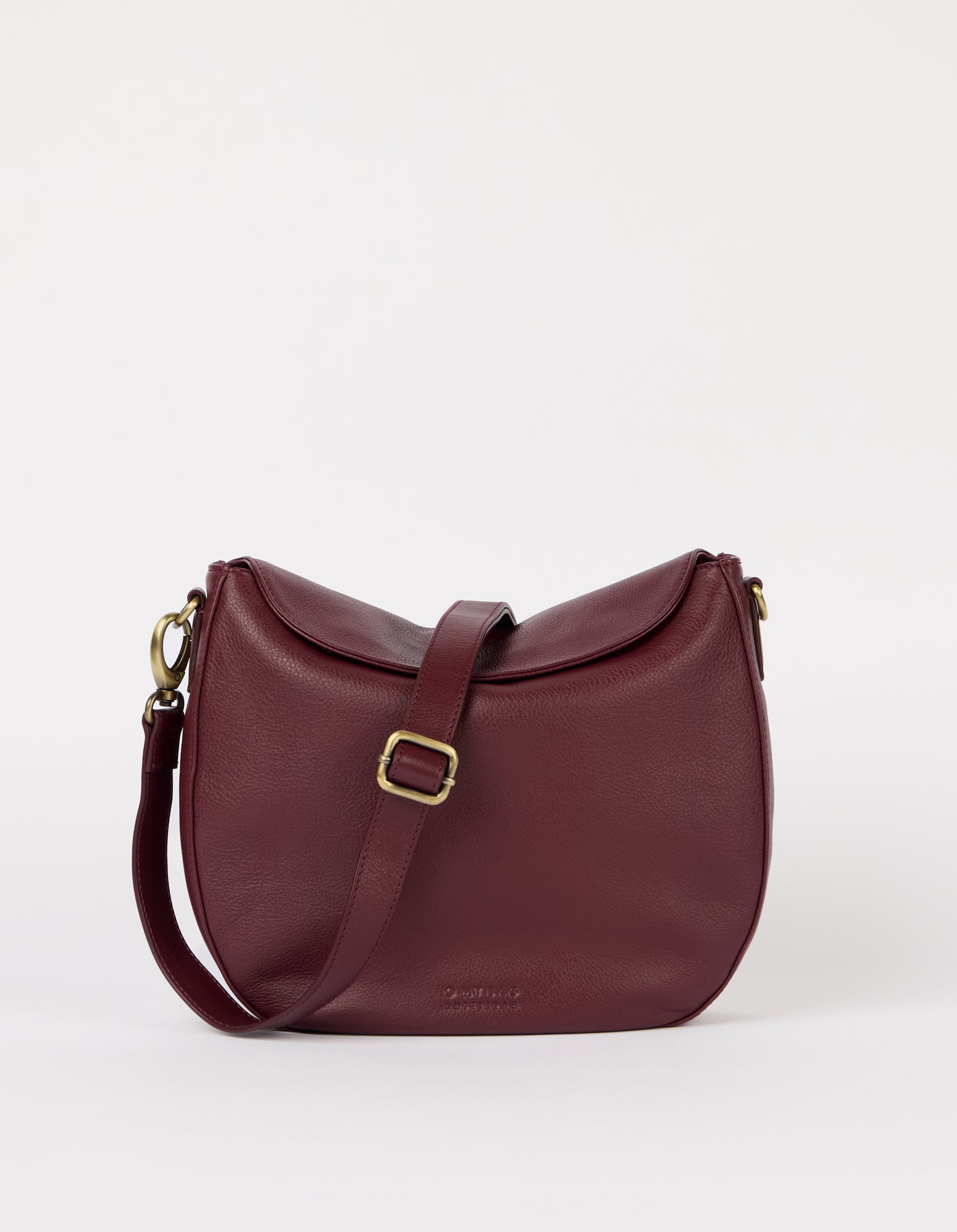 美波　373 ENAMEL LIVE BAG (BURGUNDY) Lana - Dark Cherry Soft Grain