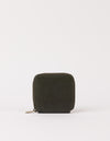 Front product image of Sonny Square Wallet dark olive soft grain leather