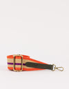 Product image of Striped Webbing Strap orange, purple and dark olive soft grain leather