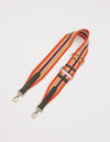 Product image of Striped Webbing Strap orange, purple and dark olive soft grain leather