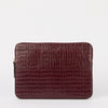 Laptophoes 13"/14" - Kersenrood Croco Print Leer