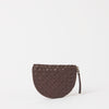 Laura Coin Purse - Chocolate Woven Classic Leather