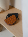 Perfectly Imperfect - Laura Coin Purse - Black Woven Classic Leather