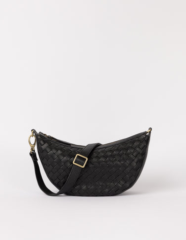 Leo - Black Woven Soft Grain Leather