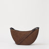 Leo Midi Crossbody Strap - Chocolate Suède with Classic Leather