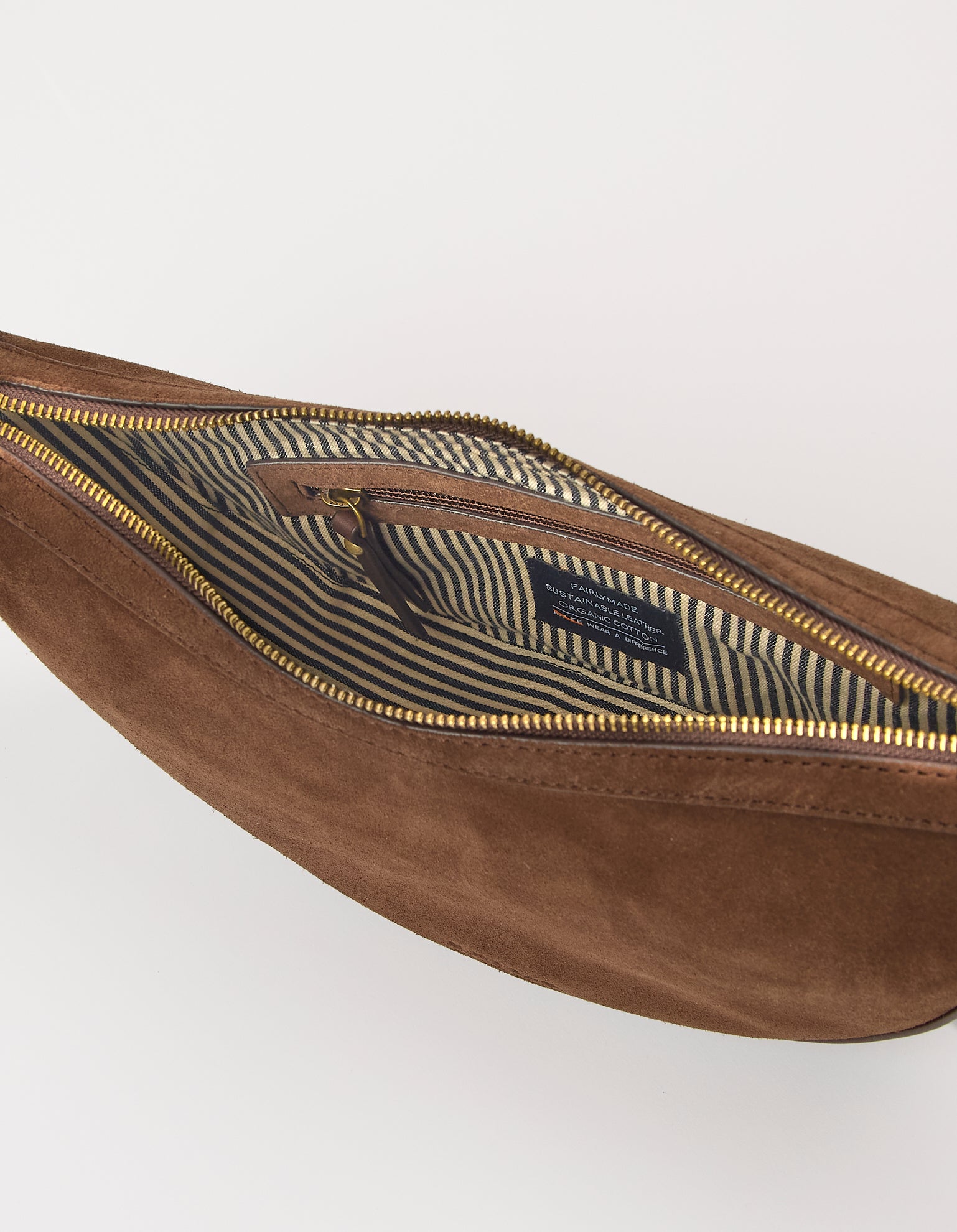 Leo Midi Crossbody Strap - Chocolate Suède with Classic Leather