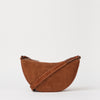 Leo Midi Crossbody Strap - Cognac Suède with Classic Leather