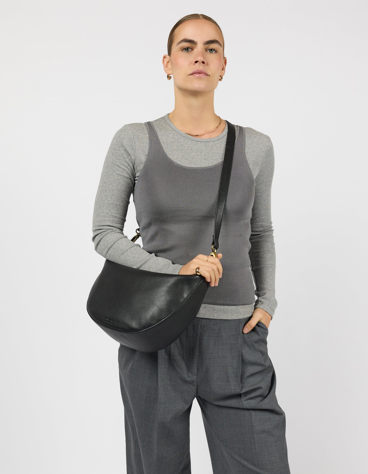 Leo Maxi - Black Soft Grain Leather