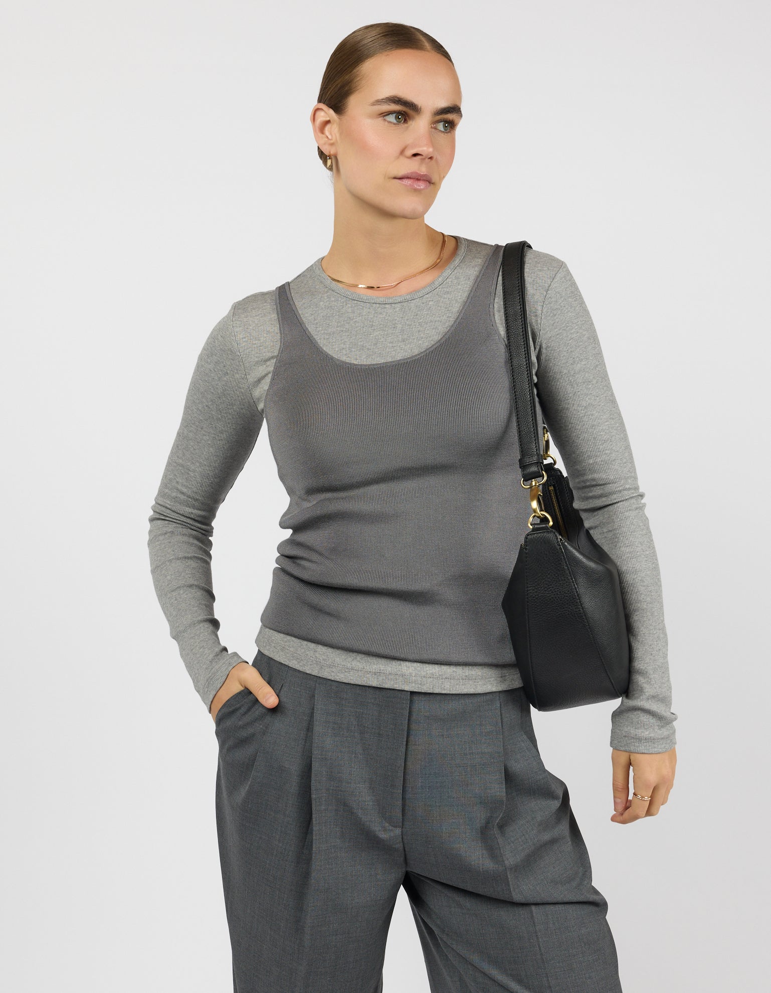 Leo Maxi - Black Soft Grain Leather