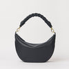 Leo Maxi Twisted Handle - Black Soft Grain Leather