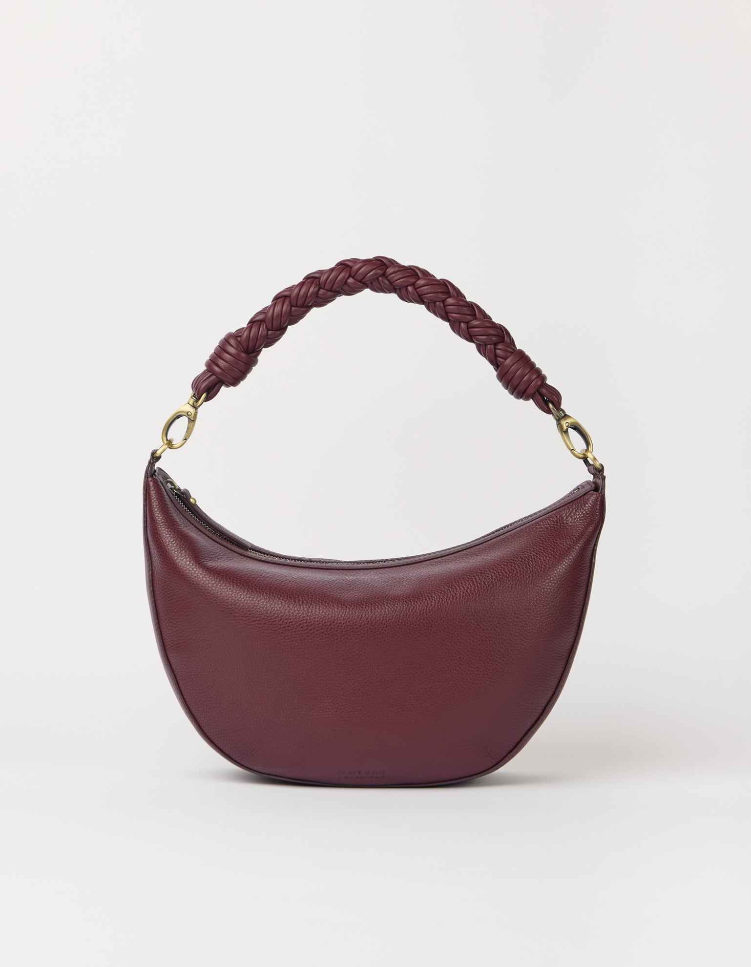 Leo Maxi Twisted Handle - Dark Cherry Soft Grain Leather