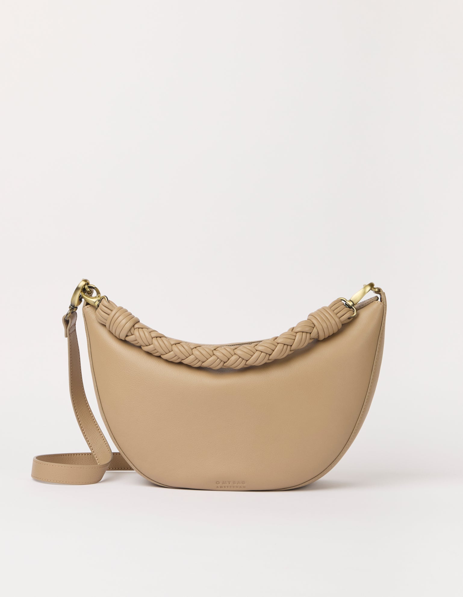 Leo Maxi Twisted Handle - Dark Sand Soft Grain Leather