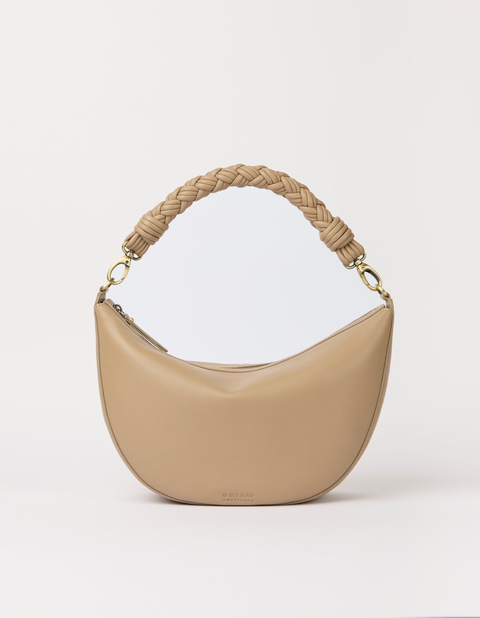 Leo Maxi Twisted Handle - Dark Sand Soft Grain Leather