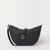 Leo Maxi - Black Woven Soft Grain Leather