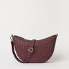 Leo Maxi - Dark Cherry Woven Soft Grain Leather