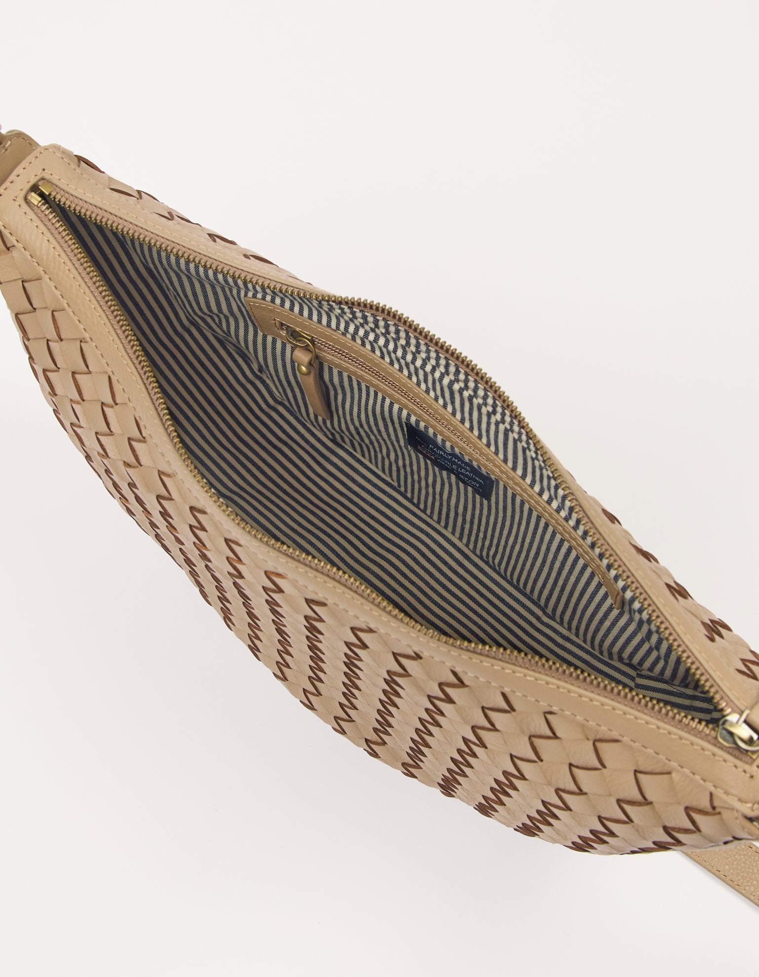 Leo Maxi - Dark Sand Woven Soft Grain Leather