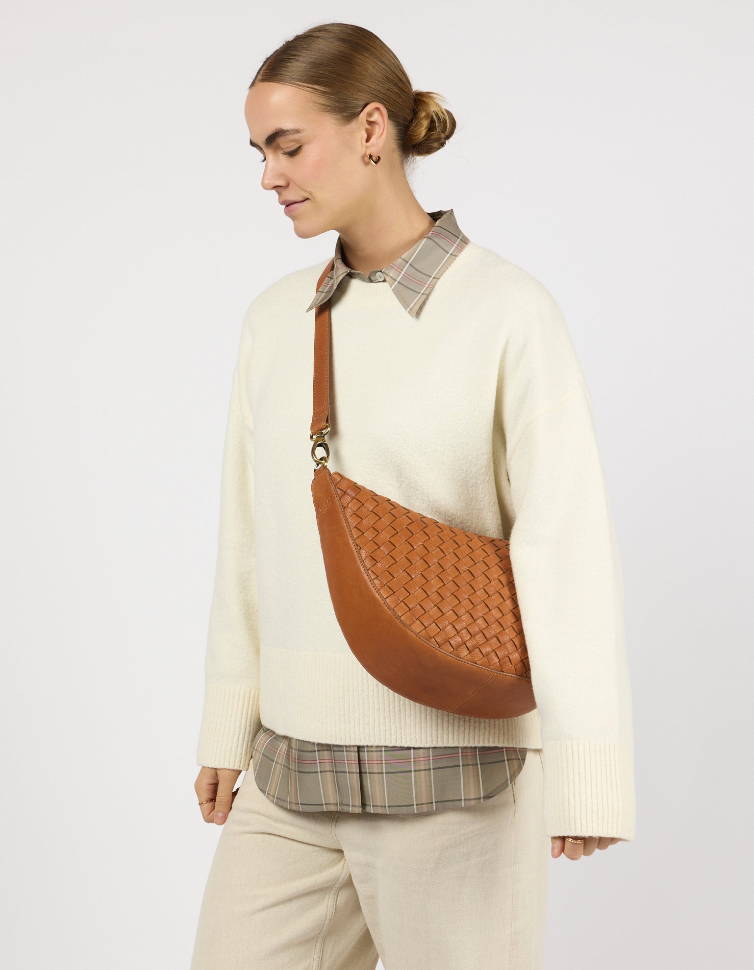 Leo Maxi - Wild Oak Woven Soft Grain Leather