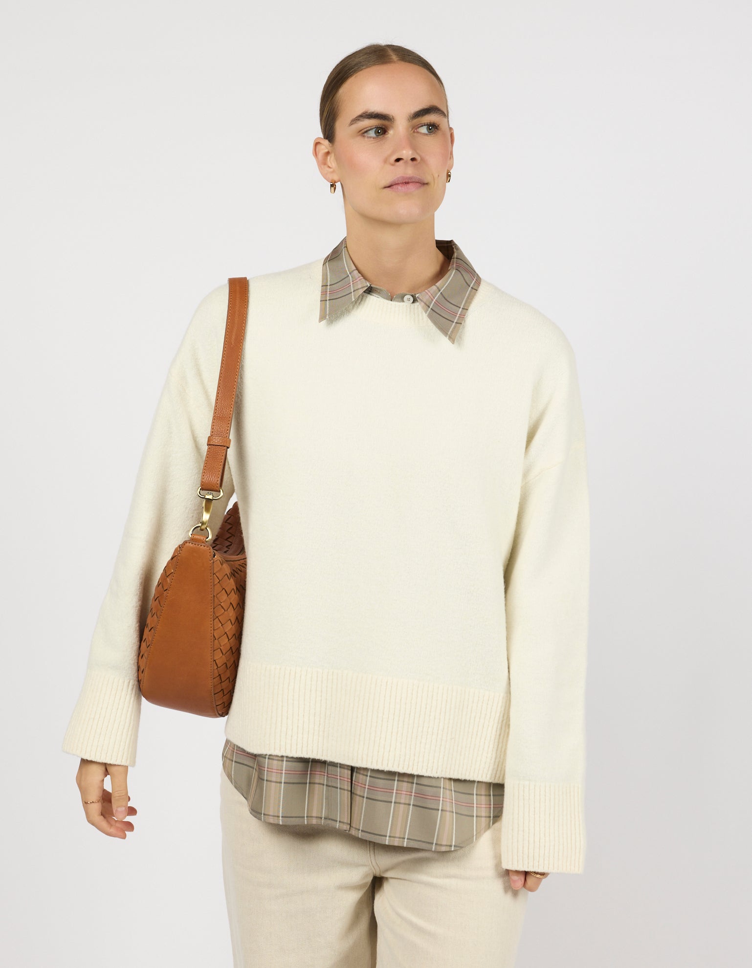 Leo Maxi - Wild Oak Woven Soft Grain Leather