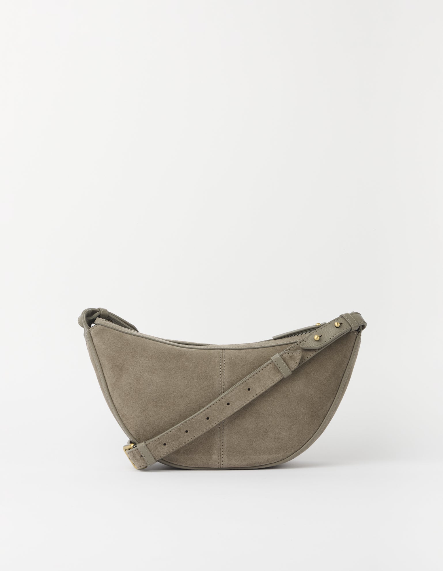 Leo Midi Crossbody Strap - Clay Suède