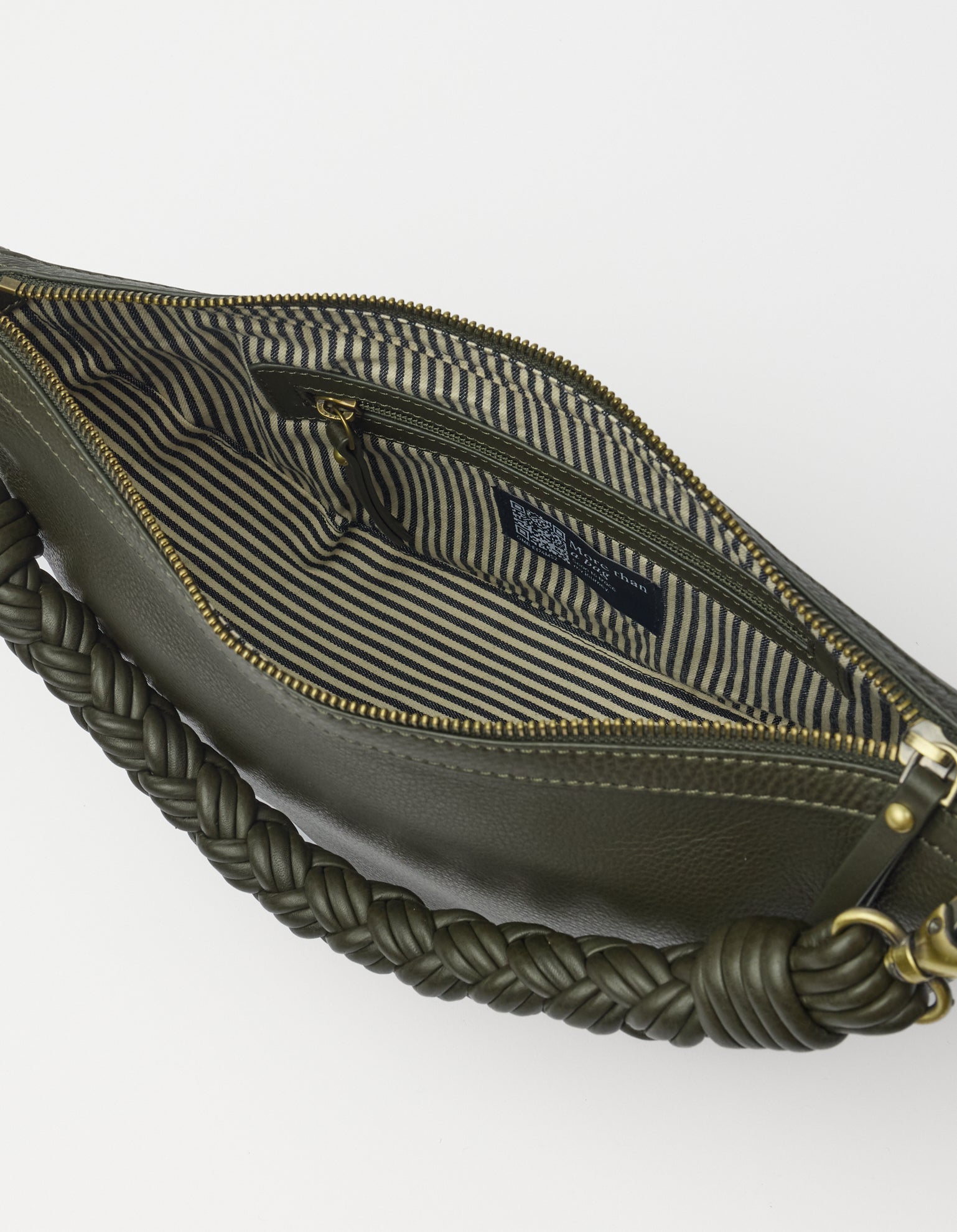 Leo Midi Twisted Handle - Moss Soft Grain Leather