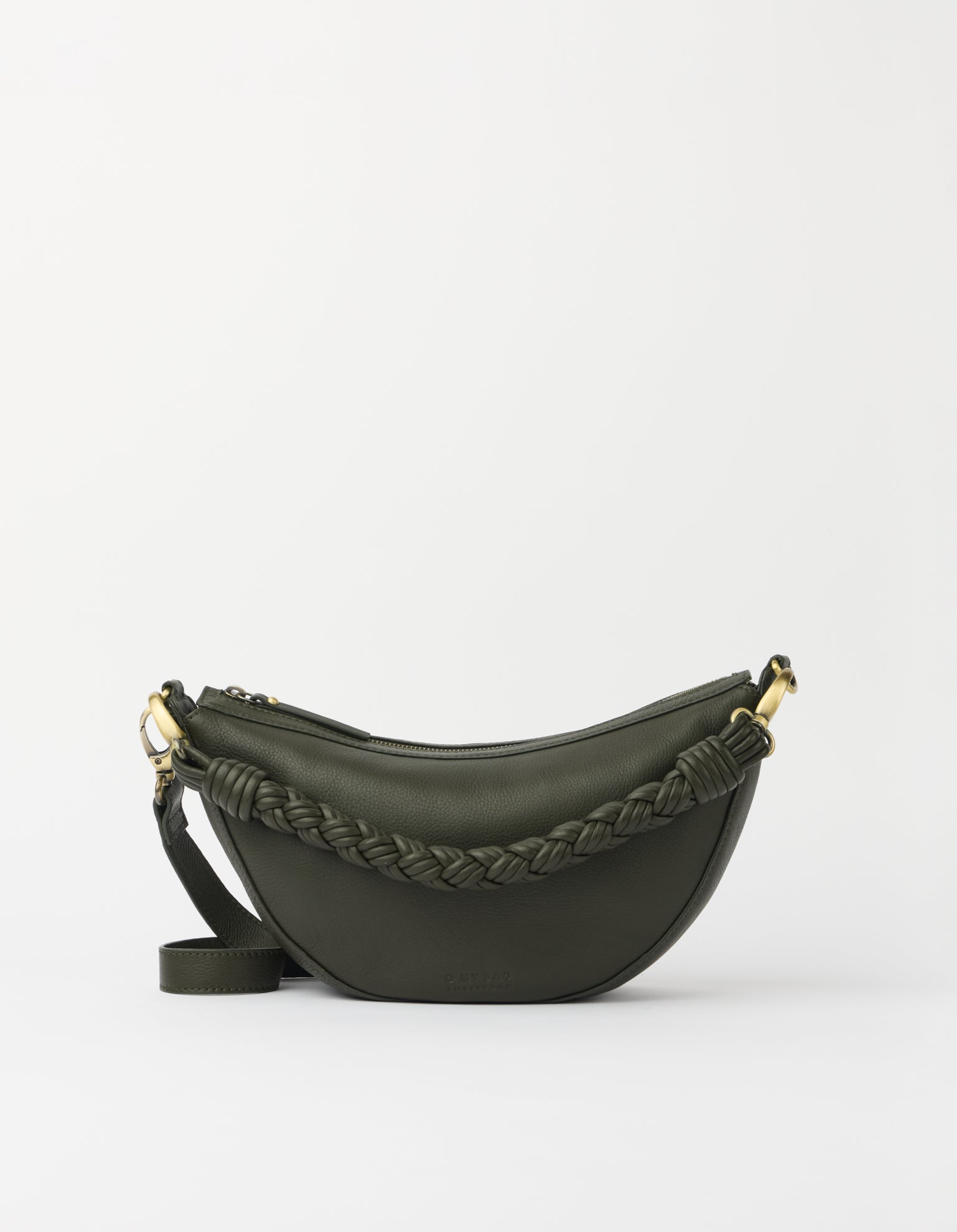 Leo Midi Twisted Handle - Moss Soft Grain Leather