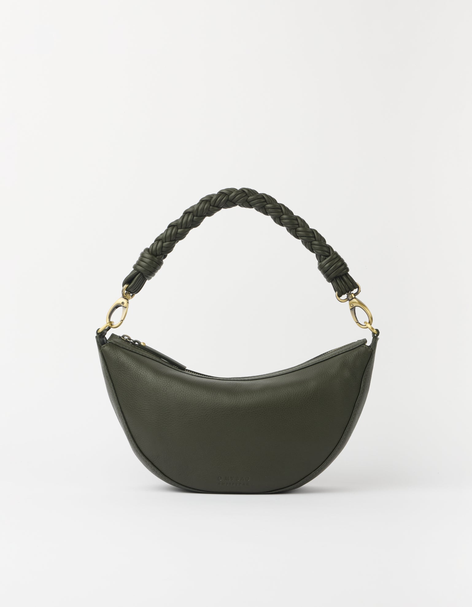 Leo Midi Twisted Handle - Moss Soft Grain Leather