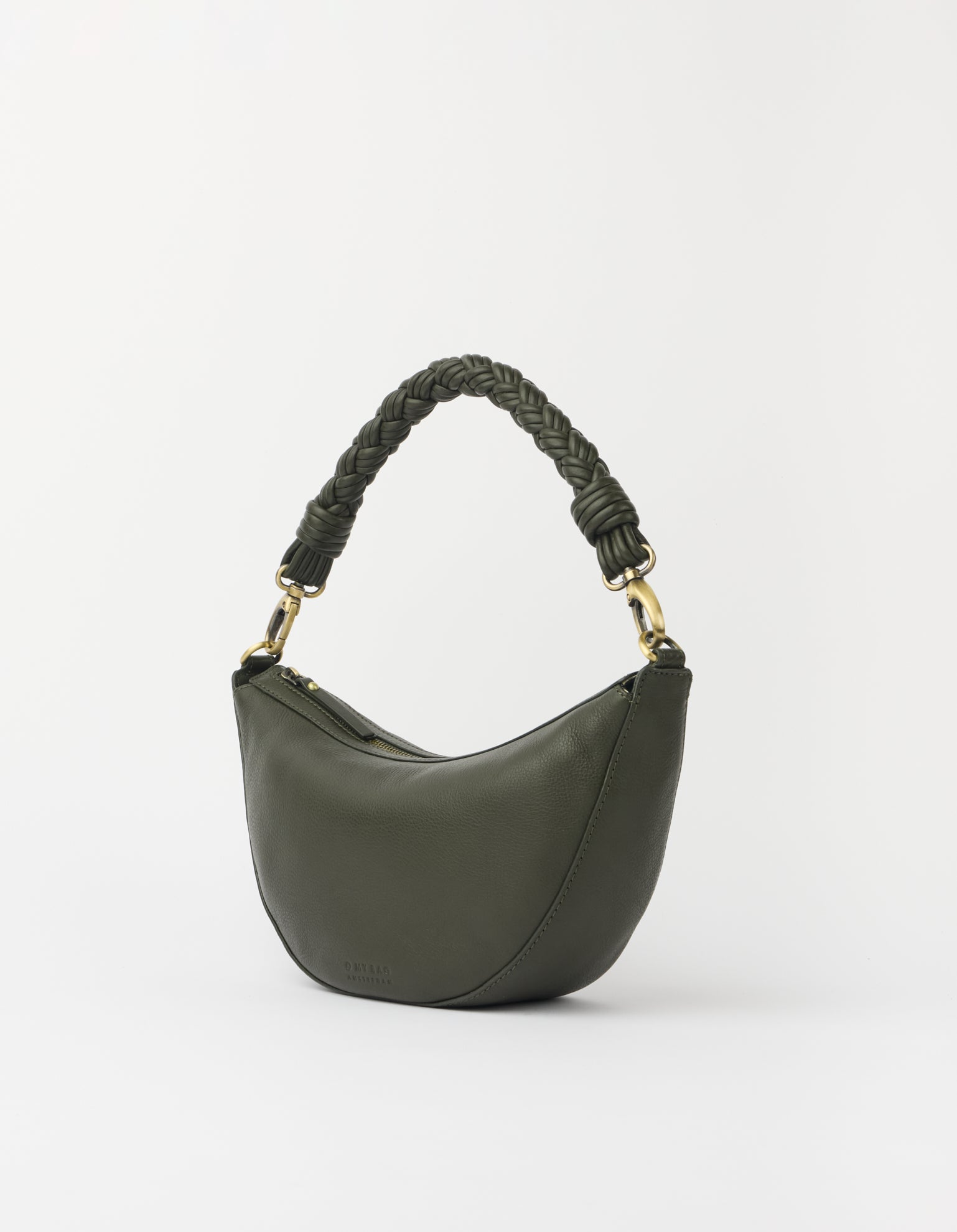 Leo Midi Twisted Handle - Moss Soft Grain Leather