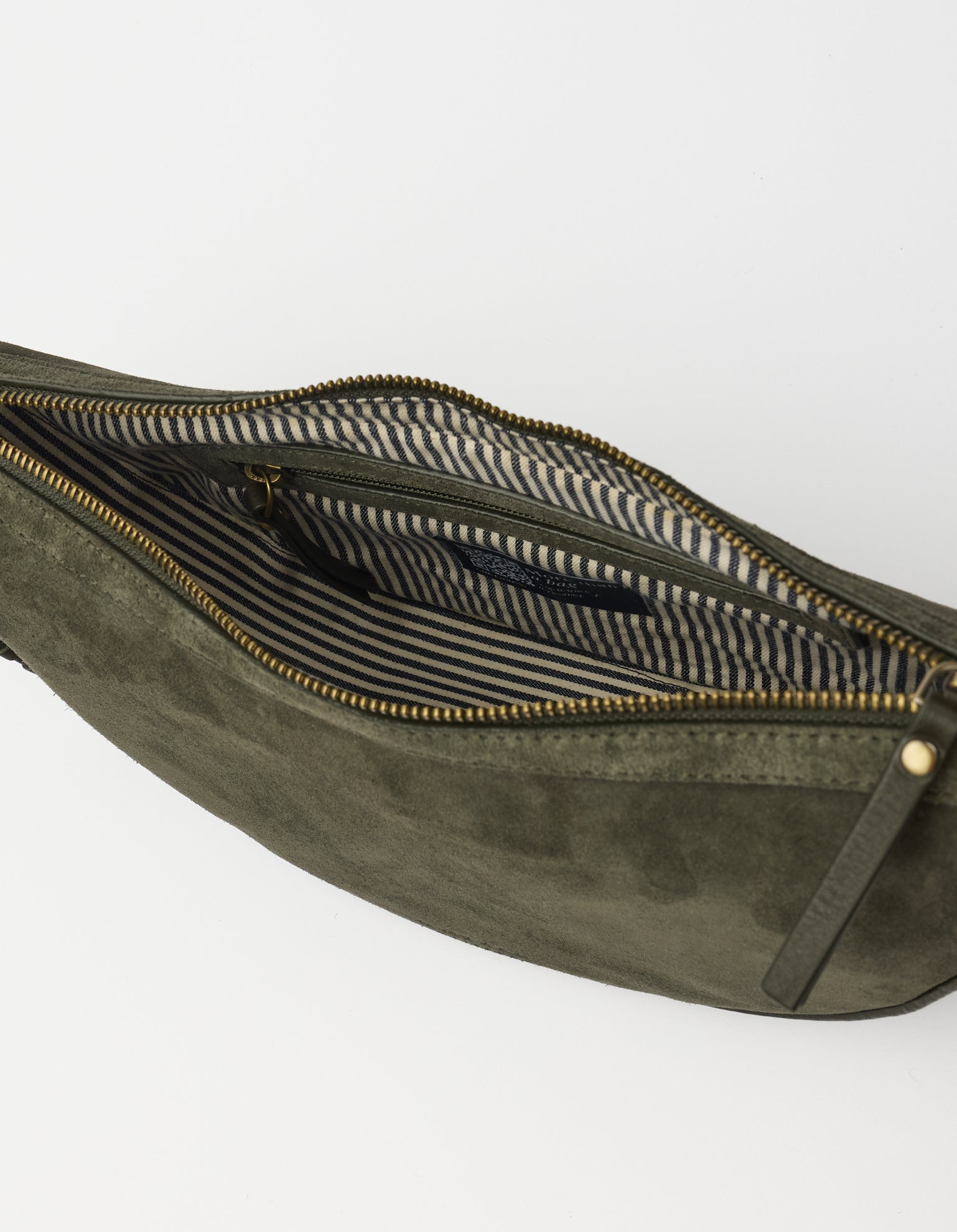 Leo Midi Crossbody Strap - Moss Suède