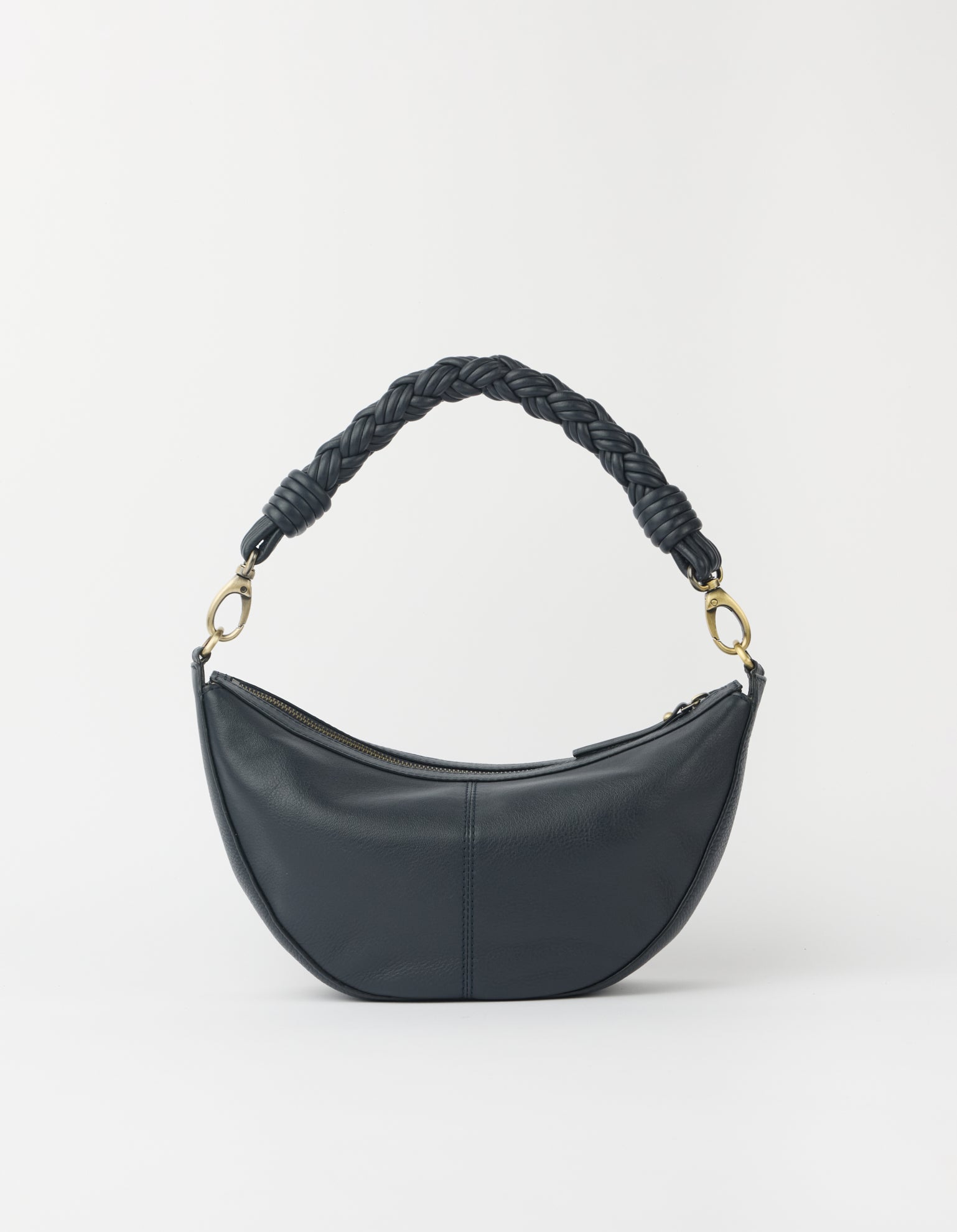Leo Midi Twisted Handle - Universe Blue Soft Grain Leather