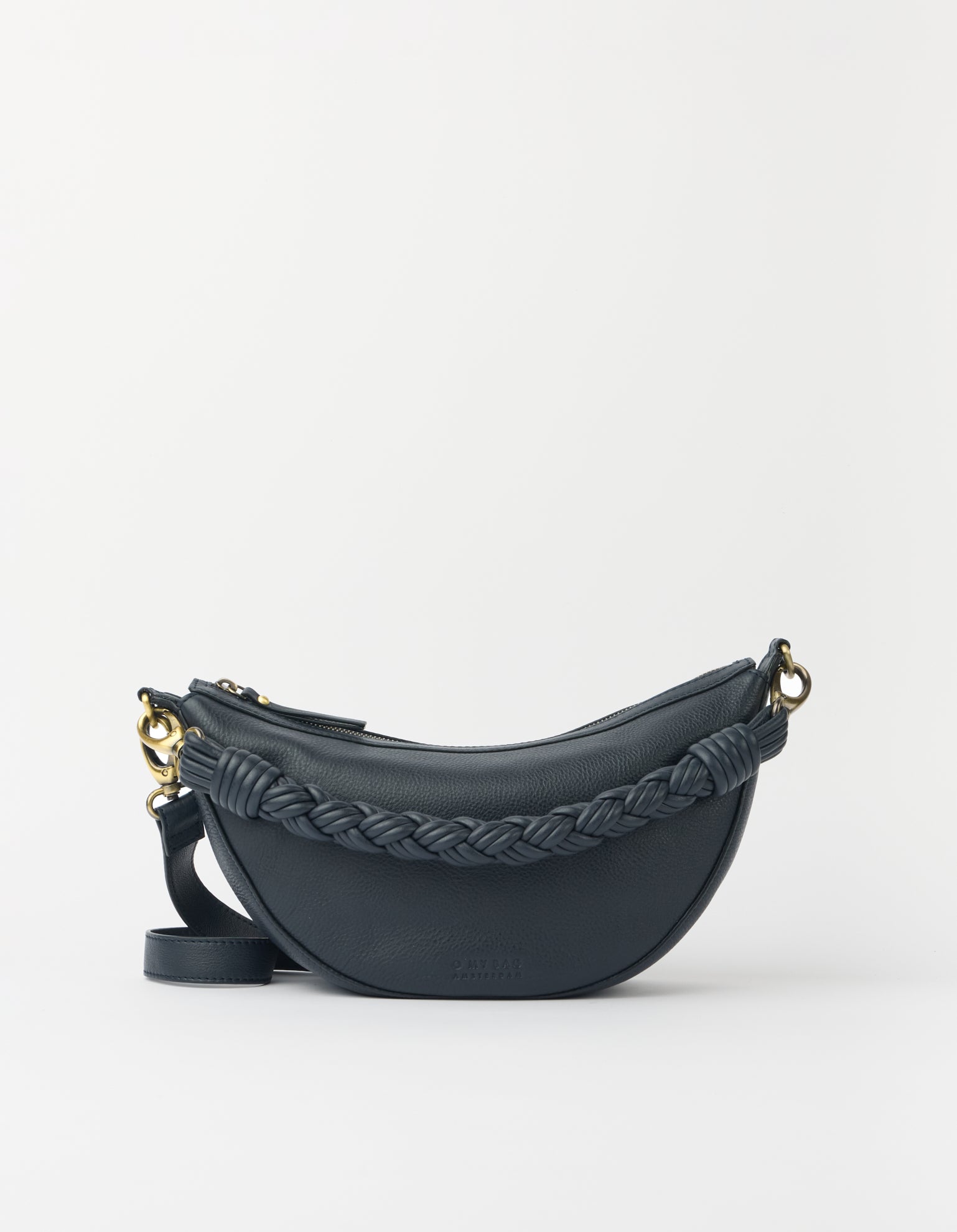 Leo Midi Twisted Handle - Universe Blue Soft Grain Leather
