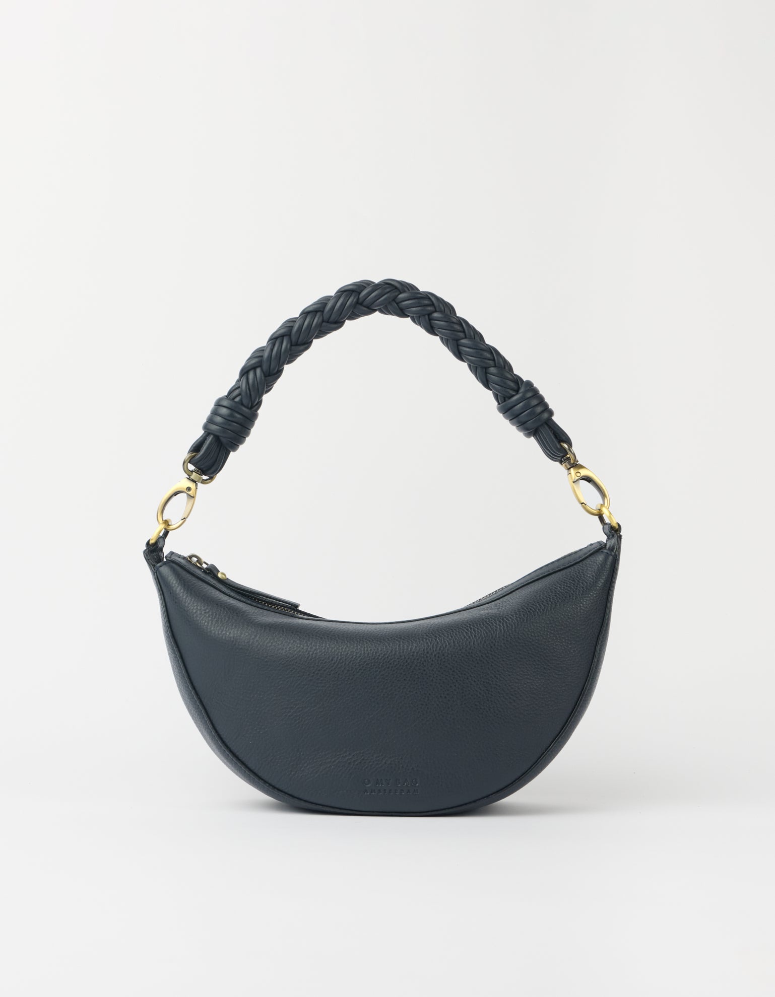 Leo Midi Twisted Handle - Universe Blue Soft Grain Leather