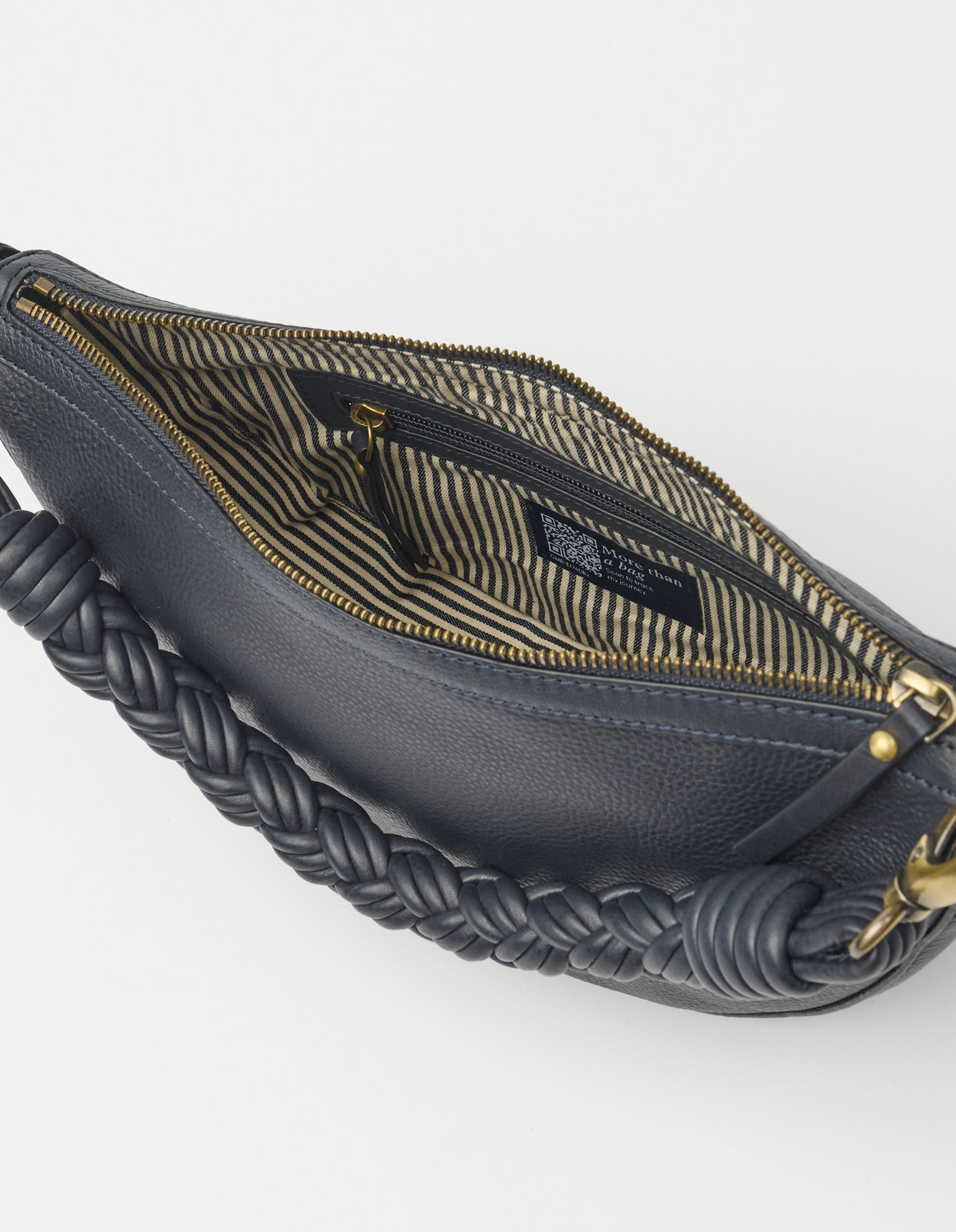 Leo Midi Twisted Handle - Universe Blue Soft Grain Leather