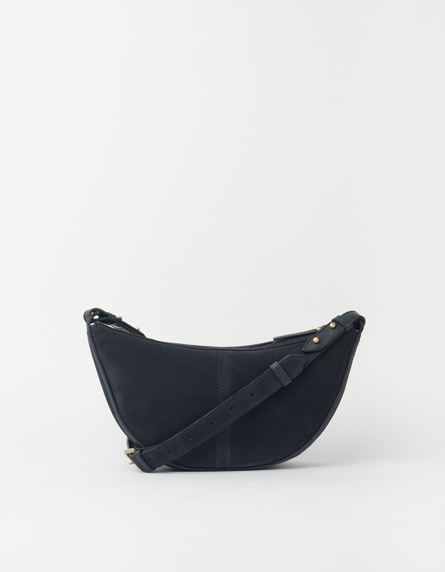 Leo Midi Crossbody Strap - Universe Blue Suède