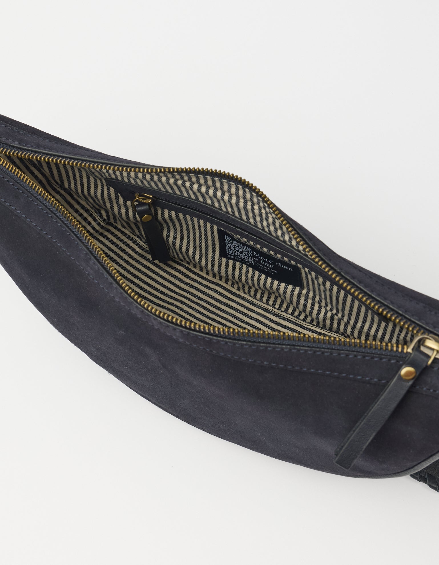 Leo Midi Crossbody Strap - Universe Blue Suède