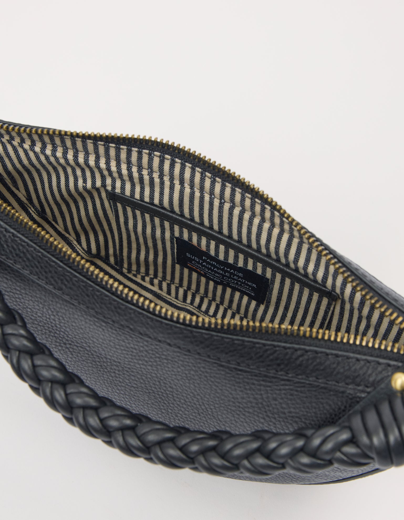 Leo Mini Twisted Handle - Black Soft Grain Leather