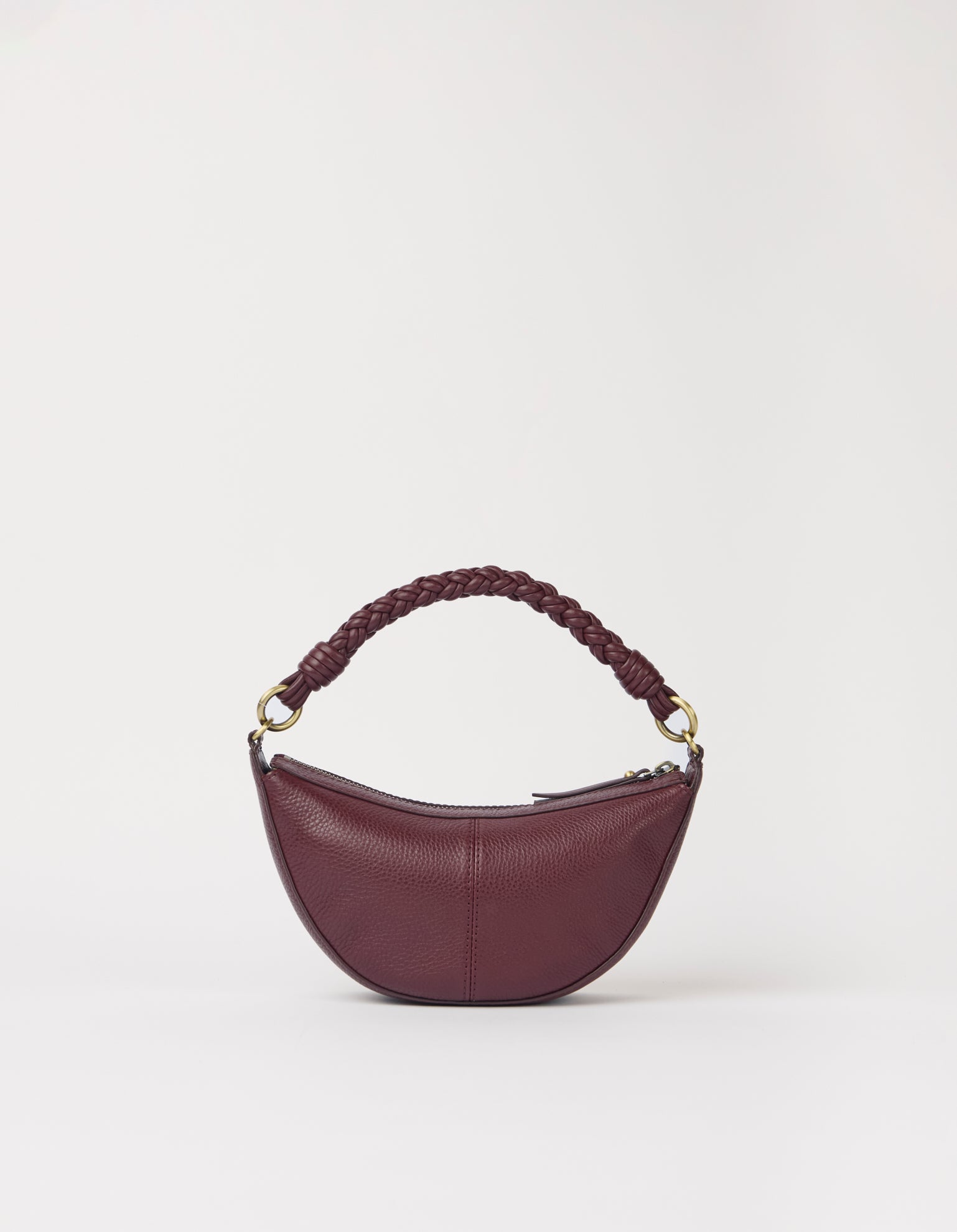 Leo Mini Twisted Handle - Dark Cherry Soft Grain Leather
