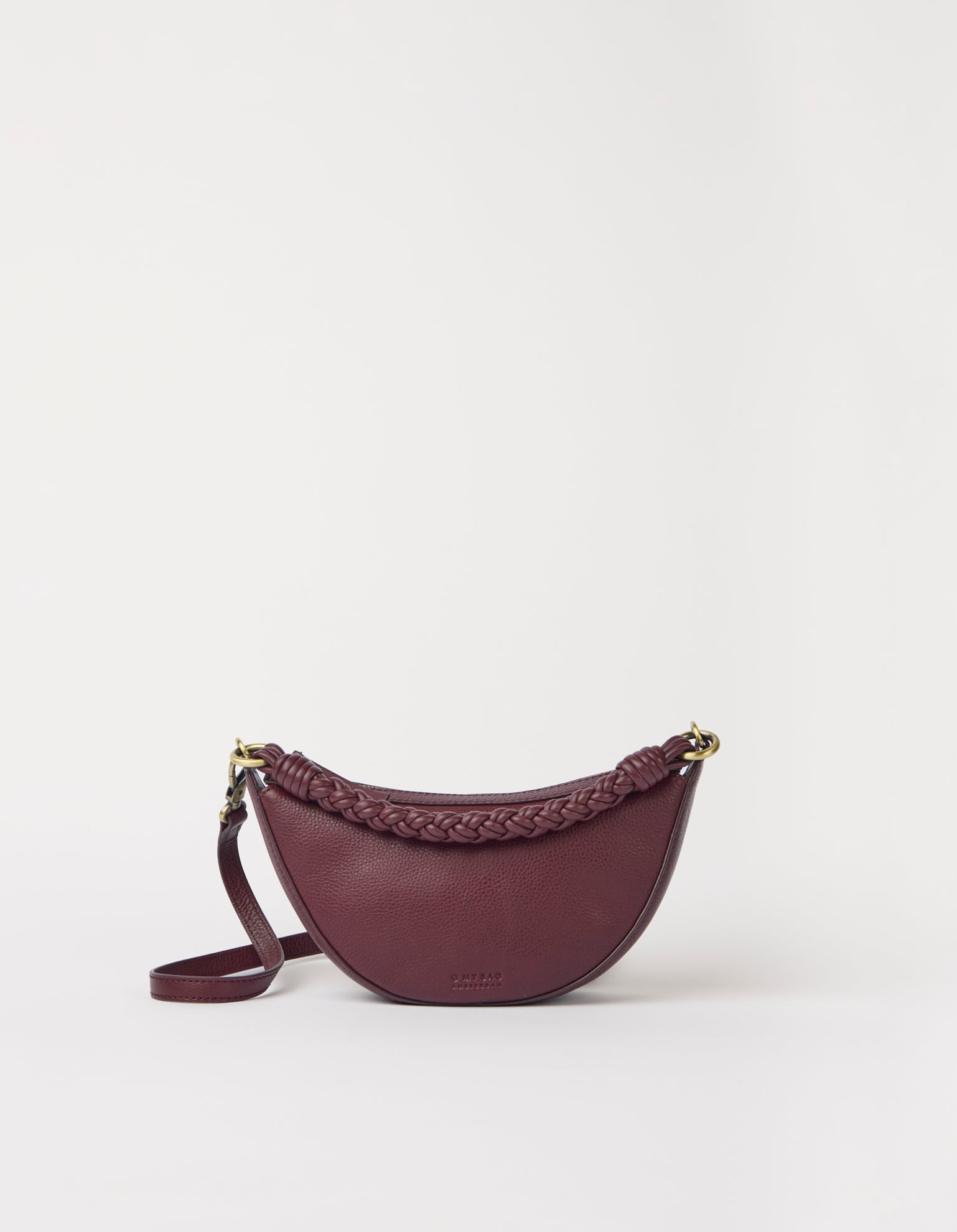 Leo Mini Twisted Handle - Dark Cherry Soft Grain Leather