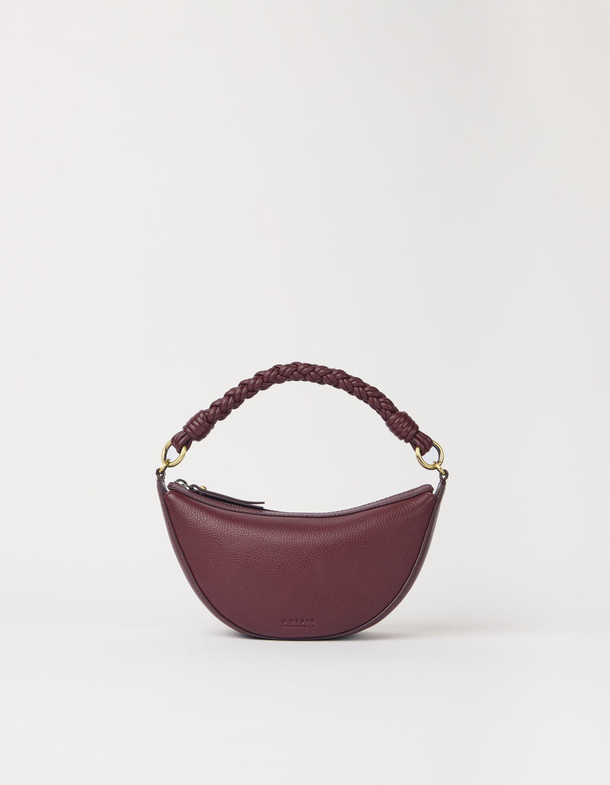 Leo Mini Twisted Handle - Dark Cherry Soft Grain Leather