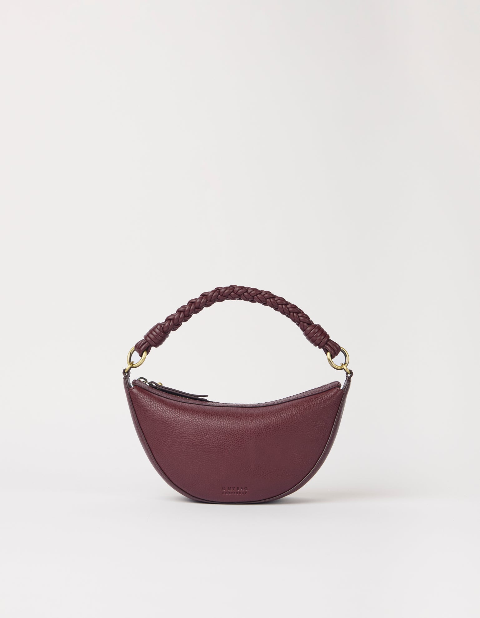 Leo Mini Twisted Handle - Dark Cherry Soft Grain Leather