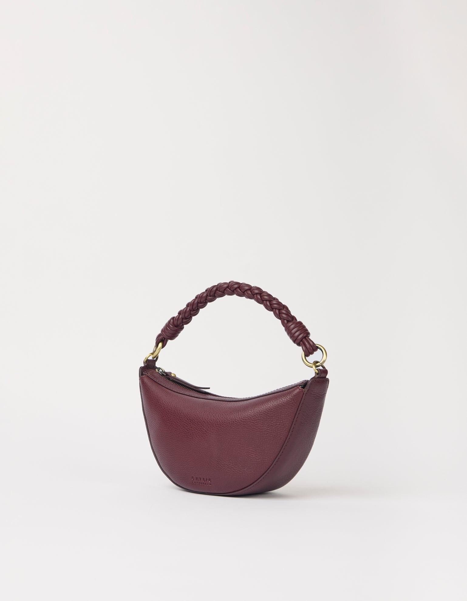 Leo Mini Twisted Handle - Dark Cherry Soft Grain Leather