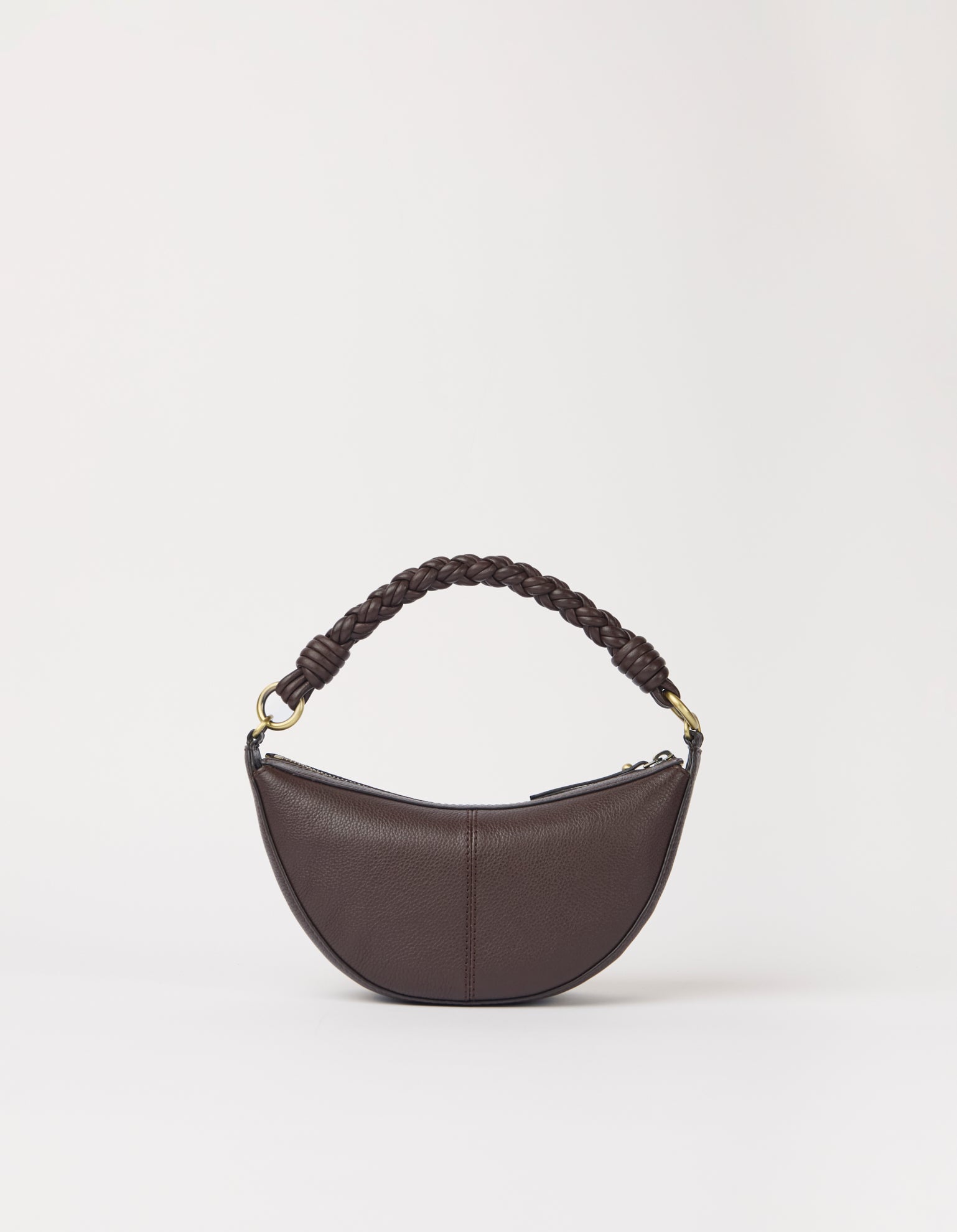 Leo Mini Twisted Handle - Chocolate Soft Grain Leather