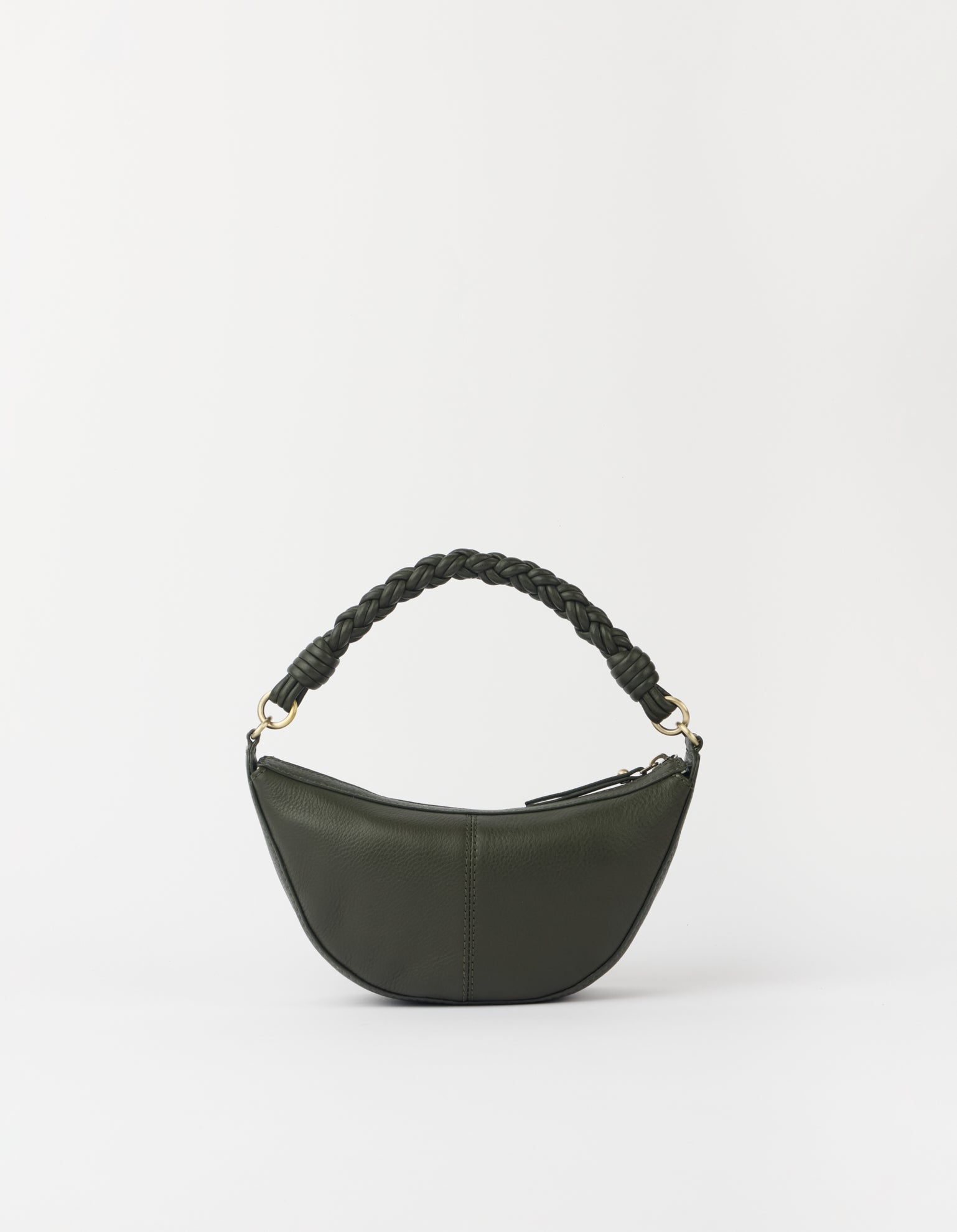 Leo Mini Twisted Handle - Moss Soft Grain Leather