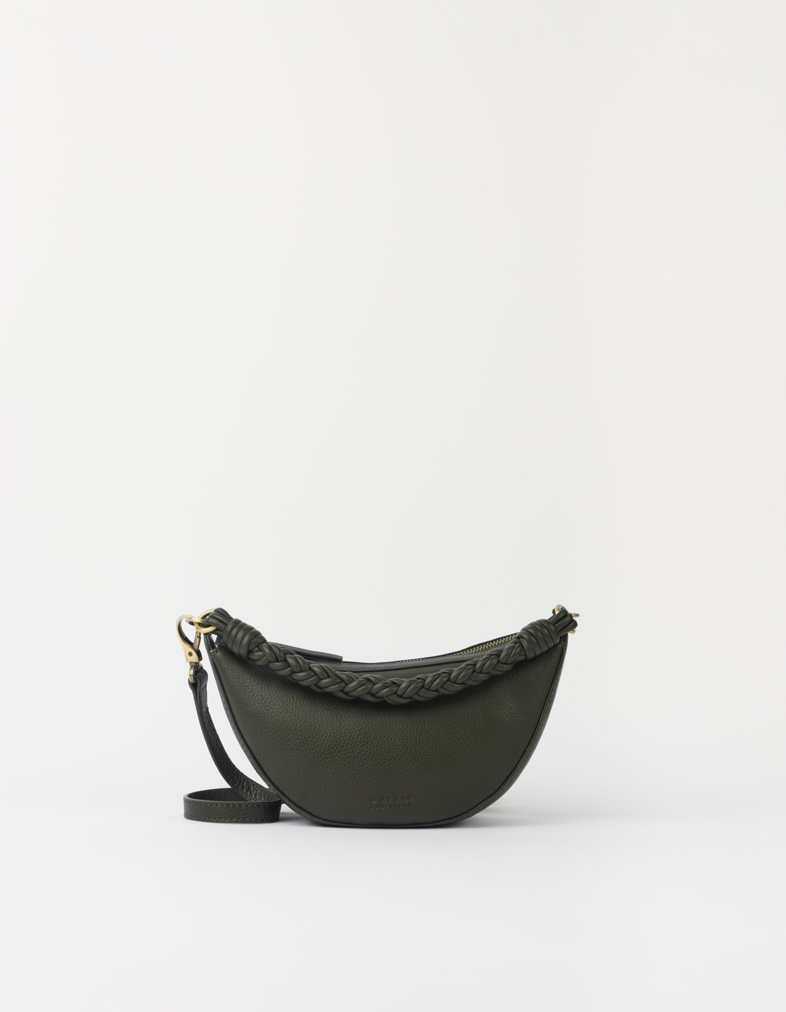 Leo Mini Twisted Handle - Moss Soft Grain Leather