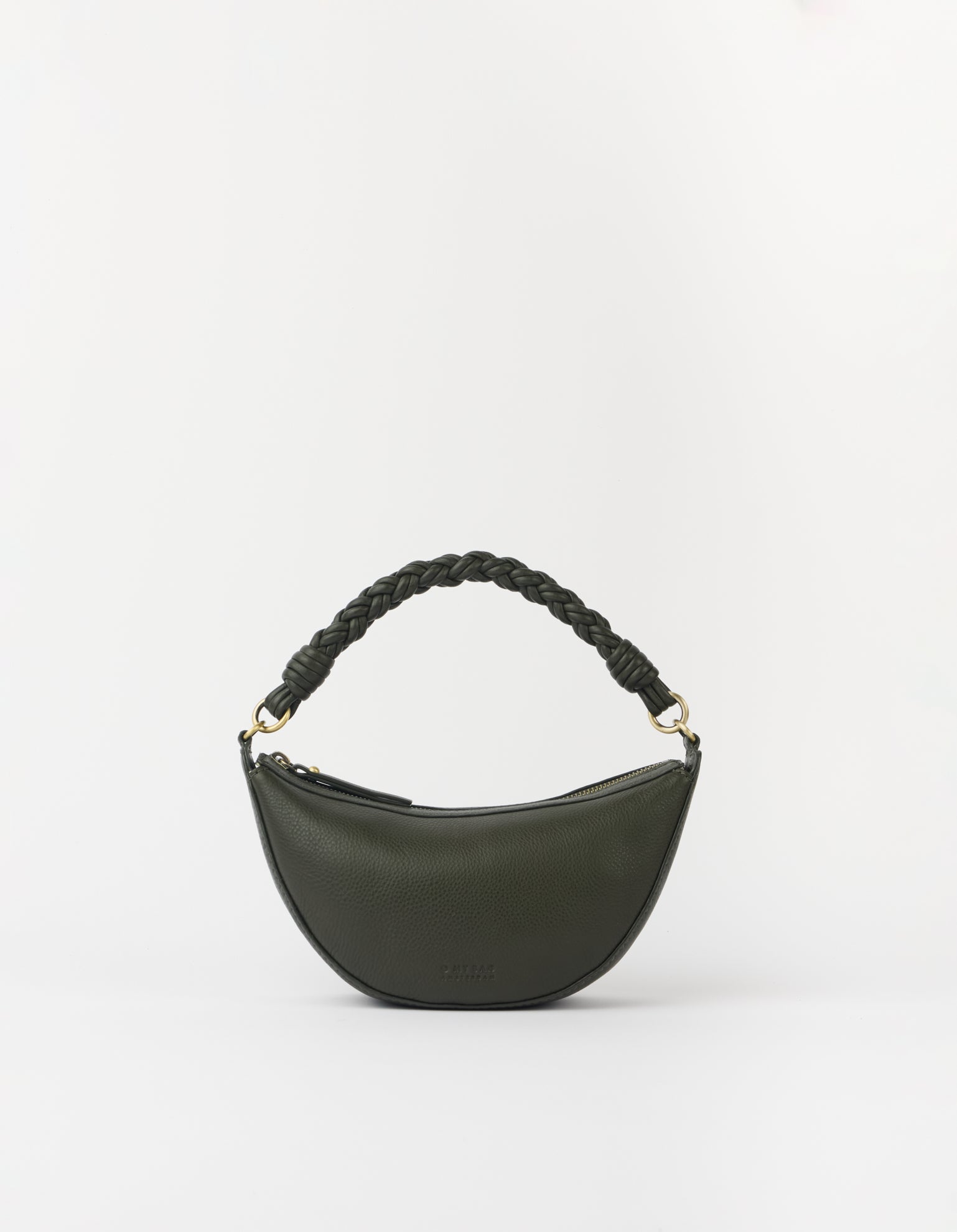 Leo Mini Twisted Handle - Moss Soft Grain Leather