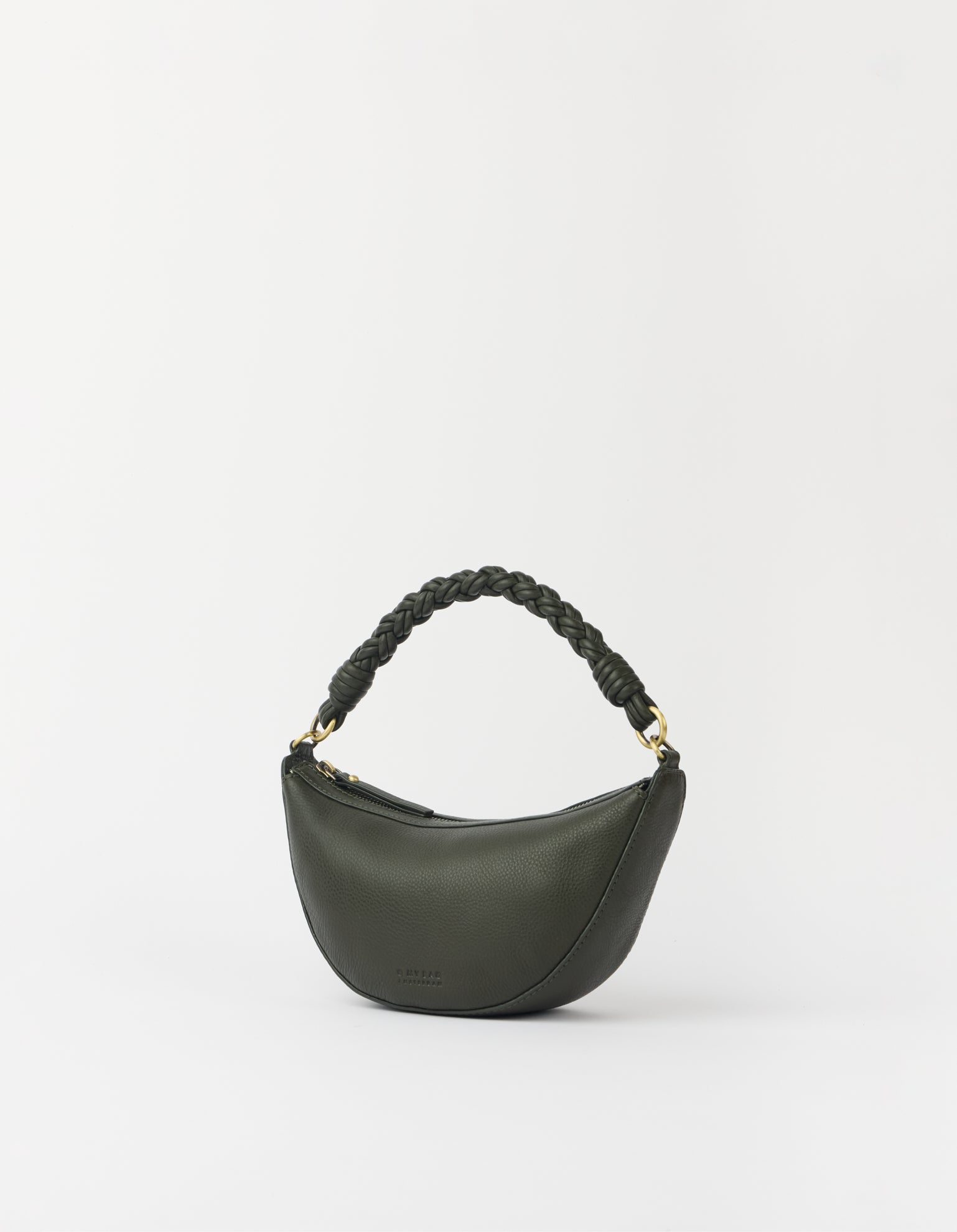 Leo Mini Twisted Handle - Moss Soft Grain Leather