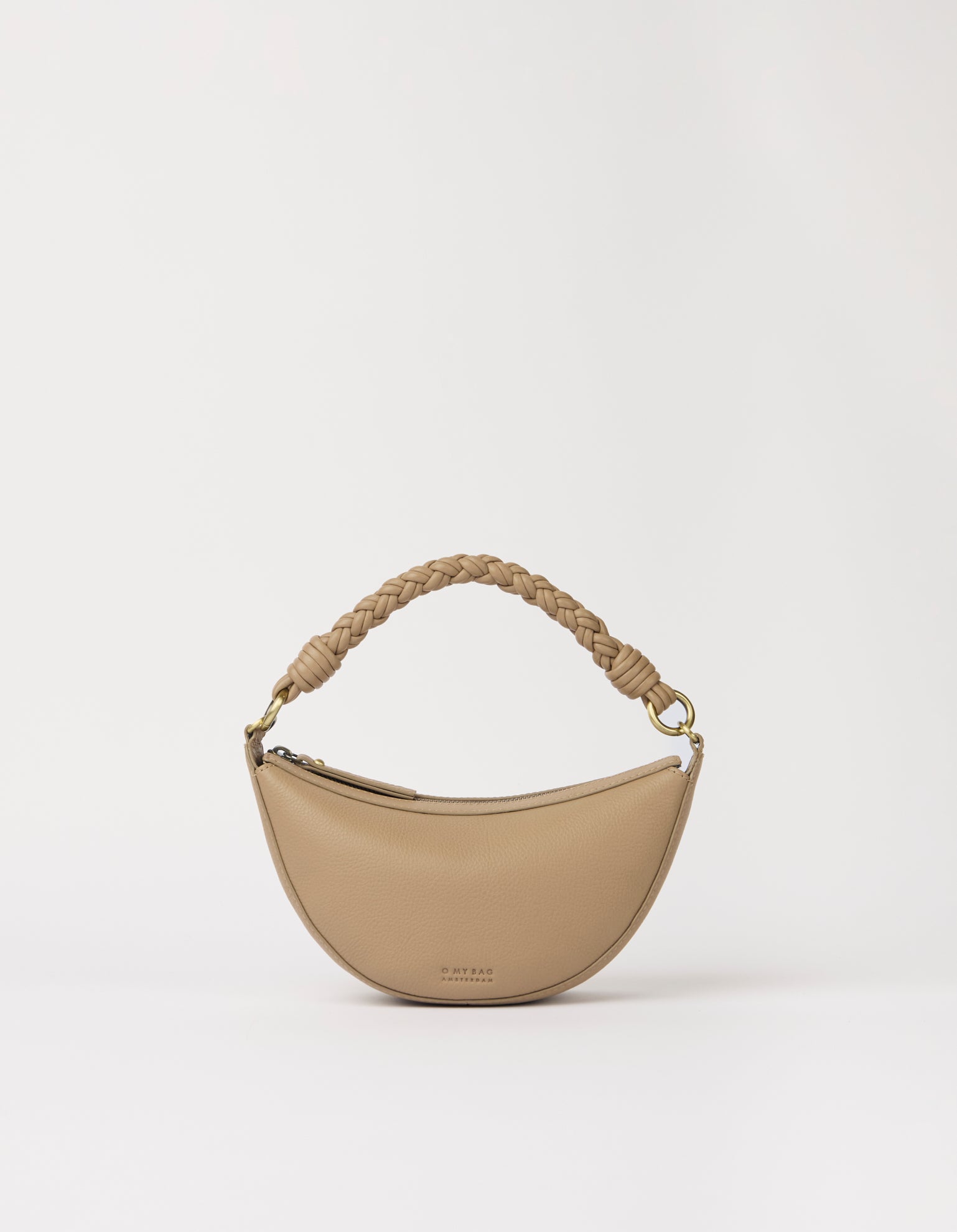 Leo Mini Twisted Handle - Dark Sand Soft Grain Leather