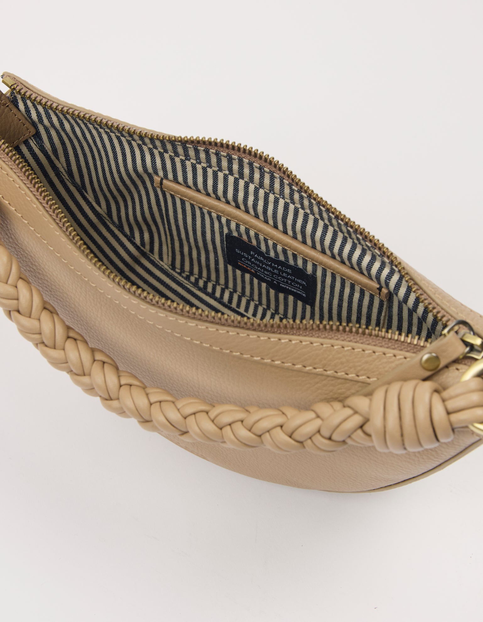 Leo Mini Twisted Handle - Dark Sand Soft Grain Leather